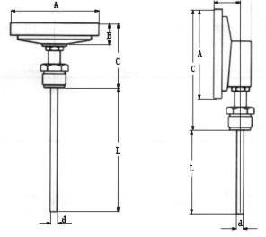 雙金屬溫度計軸向、徑向型